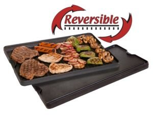 Camp Chef Pre Seasoned Cast Iron Reversible Griddle and Grill Accessory, CGG24B