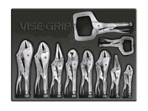 Irwin Tools VISE-GRIP Original Locking Pliers Tool Set with Tray, 10 Piece, 1078TRAY