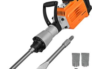 VEVOR Electric Demolition Jack Hammer3600W, 1800BPM Heavy Duty Jack Hammer,Concrete Breaker Electric Demolition Hammer with Bull Point Flat Chisel