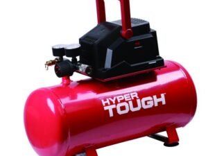 HyperTough 3 Gallon Oil Free Portable Air Compressor, 100PSI, Red