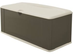 Rubbermaid 121 Gallon Resin Deck Box, Gray and Brown Size XL