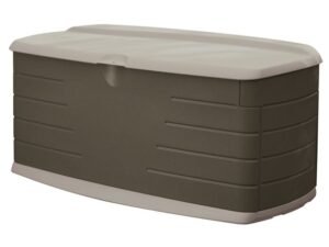 Rubbermaid 90 Gallon Resin Deck Box, Green Size L