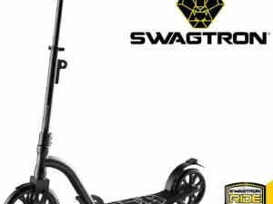 Swagtron K9 Commuter Kick Scooter in Black for Adults, Teens Foldable, Lightweight Height-Adjustable