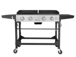 Royal Gourmet GD401 4-Burner Portable Flat Top Gas Grill and Griddle Combo with Folding Legs