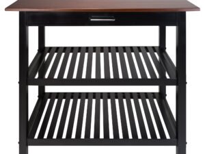 Casual Home Kitchen Island with Solid Wood