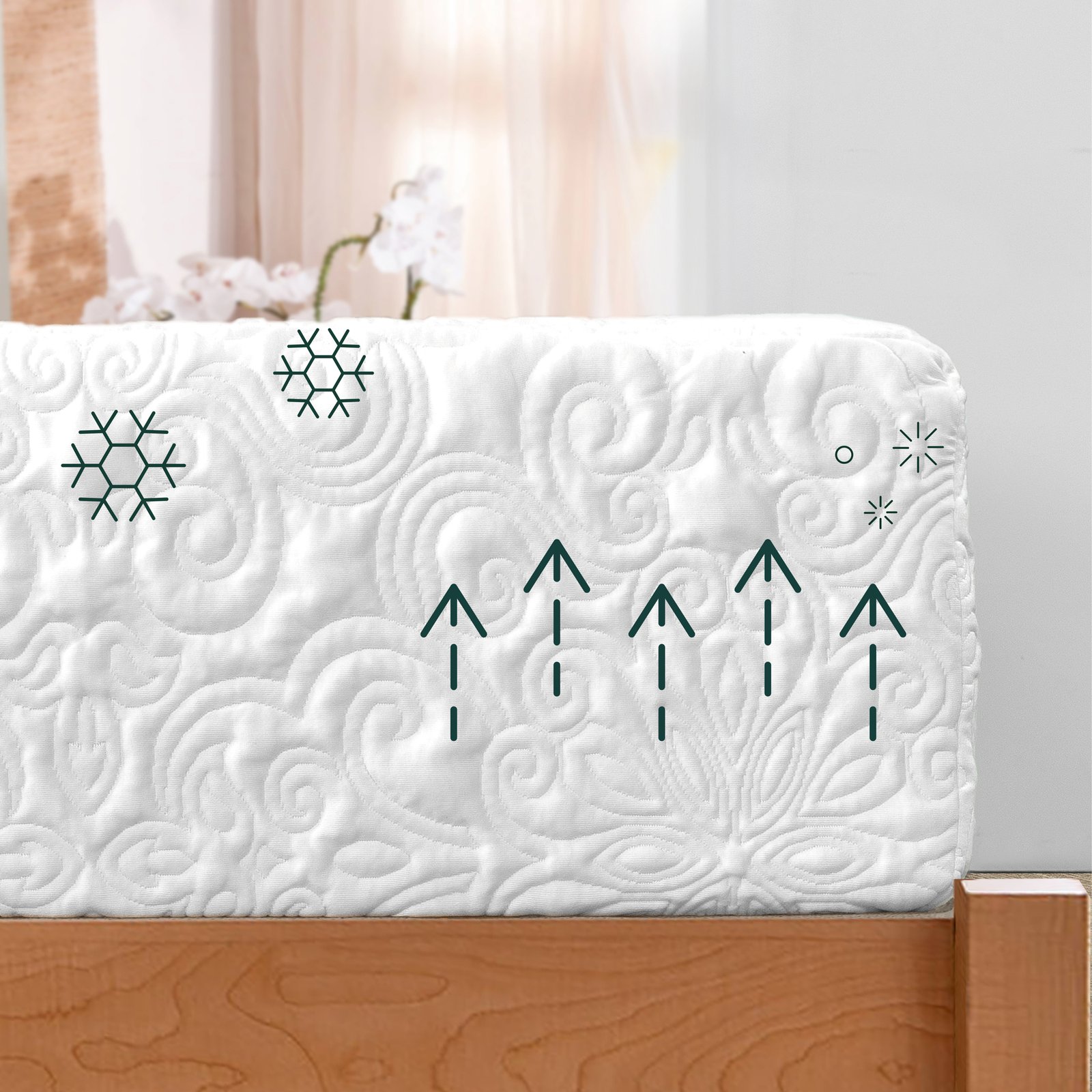 Zinus 8in Gel- infused green tea MF mattress7_1