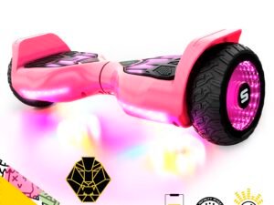 Swagtron SwagBOARD Warrior T580 Hoverboard with Bluetooth and LED Lights & Exclusive LiFePo Battery (UL-Compliant) (2020 Update)