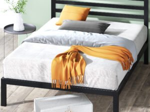 Zinus Mia 38” Metal Platform Bed Frame with Headboard, Twin