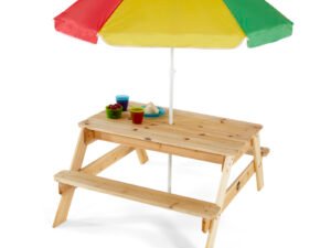 Plum Play Wooden Picnic Table With Parasol