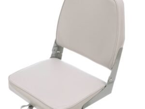 Attwood 98395GY Low-Back Padded Boat Seat, Gray, High-Impact Plastic Frame, 7 Inches W x 16 Inches D x 16 Inches H