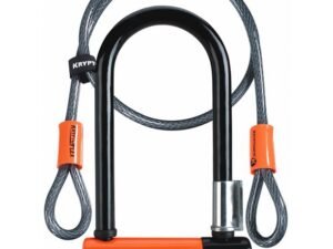 Kryptonite Evolution Mini-7 13 mm U-Lock Bicycle Lock with FlexFrame-U Bracket & KryptoFlex 410 10 mm Looped Bike Security Cable