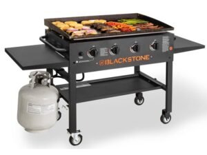 Blackstone 4-Burner 36" Griddle Cooking Station with Side Shelves