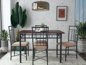 Mainstays 5-Piece Dining Set, Multiple Colors Brown