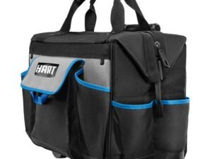 HART 18-inch Rolling Tool Bag, Waterproof Bottom, Telescoping Pull Handle