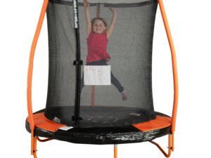 Bounce Pro 6-Foot Trampoline, with Enclosure and Mini Flash Light Zone, Orange