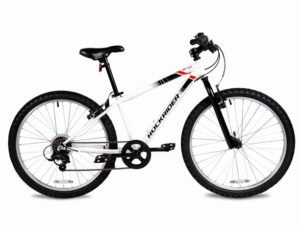 Decathlon Rockrider Mountain Bike ST100, 24", White, Kids 4'5" to 4'11"