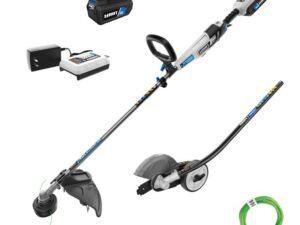 HART 40-Volt Cordless Attachment Capable 15-inch String Trimmer Kit with Edger Attachment, (1) 4.0Ah Lithium-Ion Battery
