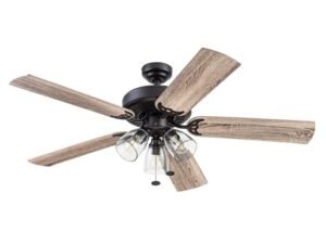 Better Homes & Gardens 52" Oil- Rubbed Bronze 3 Light, 5-Blade Ceiling Fan
