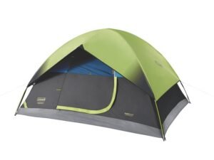 Coleman 4-Person Sundome Dark Room Dome Camping Tent with Easy Setup