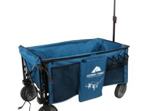 Ozark Trail Quad Folding Camp Wagon with Tailgate, Blue