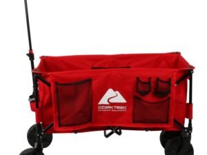 Ozark Trail Hazel Creek Extra Large Wagon with Extended Handle, Red, Outdoor