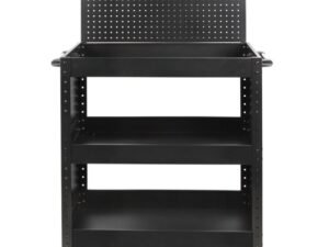 WORKPRO Rolling Service Utility Cart with Steel Pegboard Backer and Sides