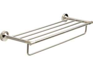 Better Homes & Gardens Safford 24" Towel Rack with Item Storage, Satin Nickel