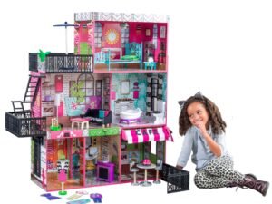KidKraft Brooklyn's Loft Dollhouse with 25 accessories included