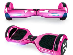 Hover-1 Matrix UL Certified Electric Hoverboard w/ 6.5in Wheels, LED Sensor Lights, LED Wheel Well Lights, Bluetooth Speaker; Ideal for Boys and Girls 8+ and Less Than 180 lbs - Pink