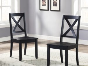 Better Homes & Gardens Maddox Crossing Dining Chairs, Set of 2, Black