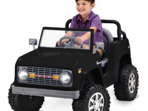 Classic Ford Bronco, 6-Volt Ride-On Toy by Kid Trax, ages 3 to 5, black