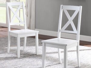 Better Homes & Gardens Maddox Crossing Dining Chairs, Set of 2, White