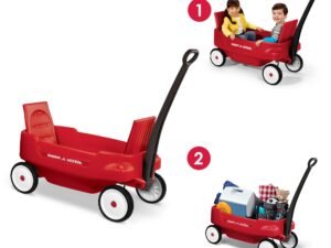 Radio Flyer, Pathfinder 2-in-1 Wagon, Folding Seats, Red