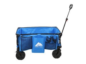 Ozark Trail Camping All-terrain Folding Wagon with Oversized Wheels, Blue