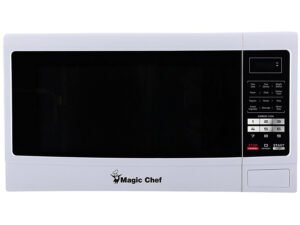 Magic Chef MCM1611W 1.6 Cu. Ft. 1100W Countertop Microwave Oven with Push-Button Door in White
