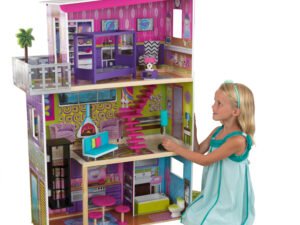 KidKraft Wooden Super Model Dollhouse with 11 Accessories Included