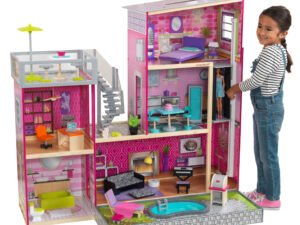 KidKraft Wooden Uptown Dollhouse with 36 Accessories Included