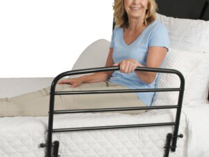 Stander 30" inch Home Safety Bed Rail, Swing Down Assist Guard Railing, Standing Handle with Safety Strap
