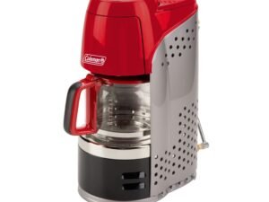 Coleman QuikPot Portable Propane Coffee Maker with Machine-Washable Cup, Red