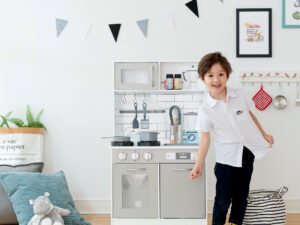 Teamson Kids - Little Chef Valencia Classic Play Kitchen, Grey