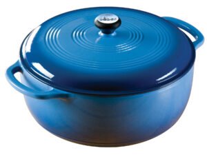 Lodge Enamel Cast Iron 7.5 Quart Dutch Oven, Blue, EC7D33