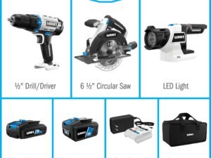 HART 3-Tool 20-Volt Cordless Combo Kit with and 16-inch Storage Bag, (1) 1.5Ah (1) 4.0Ah Lithium-Ion Batteries