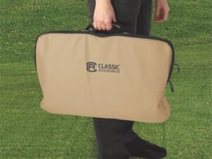 Classic Accessories Fairway 2-Person Club Car Precedent Golf Cart Enclosure, 61.5"L x 40"W (rear) x 35"W (front), Sand