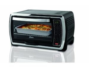Oster Large Capacity Countertop 6-Slice Digital Convection Black & Polished Stainless Steel Toaster Oven