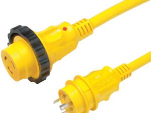 Marinco #199117 Shore Power Cord Set, 30A, 25', Yellow, w/LED