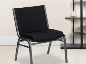 Flash Furniture HERCULES Series 1000 lb Capacity Big and Tall Extra Wide Fabric Stack Chair with Ganging Bracket, Multiple Colors