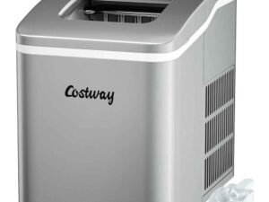 Costway Portable Ice Maker Machine Countertop 26Lbs/24H Self-cleaning w/ Scoop Silver