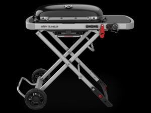 Weber Traveler Portable Propane Gas Grill, Black