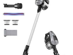 INSE Cordless Vacuum Cleaner, 6-in-1 Rechargeable Stick Vacuum with 2000 mAh Battery, 20kPa Powerful Lightweight Vacuum Cleaner, Up to 45 Mins Runtime, for Home Hard Floor Carpet Pet Hair-M500