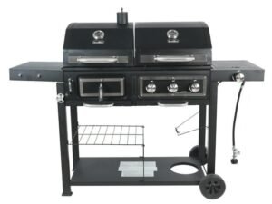 RevoAce Dual Fuel Gas & Charcoal Combo Grill, Black with Stainless